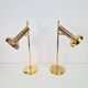 Vintage Brass Trumpet Table Lamps by Solken Leuchten, 1970s, Set of 2