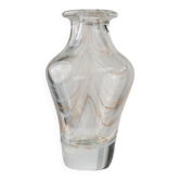 Vintage Murano glass vase - subtly swirled transparent glass - Italy 1970s - table decoration, gift idea