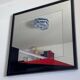 Eugenio Carmi Art Mirror, Memphis Style, Italian Collectible Design 70's