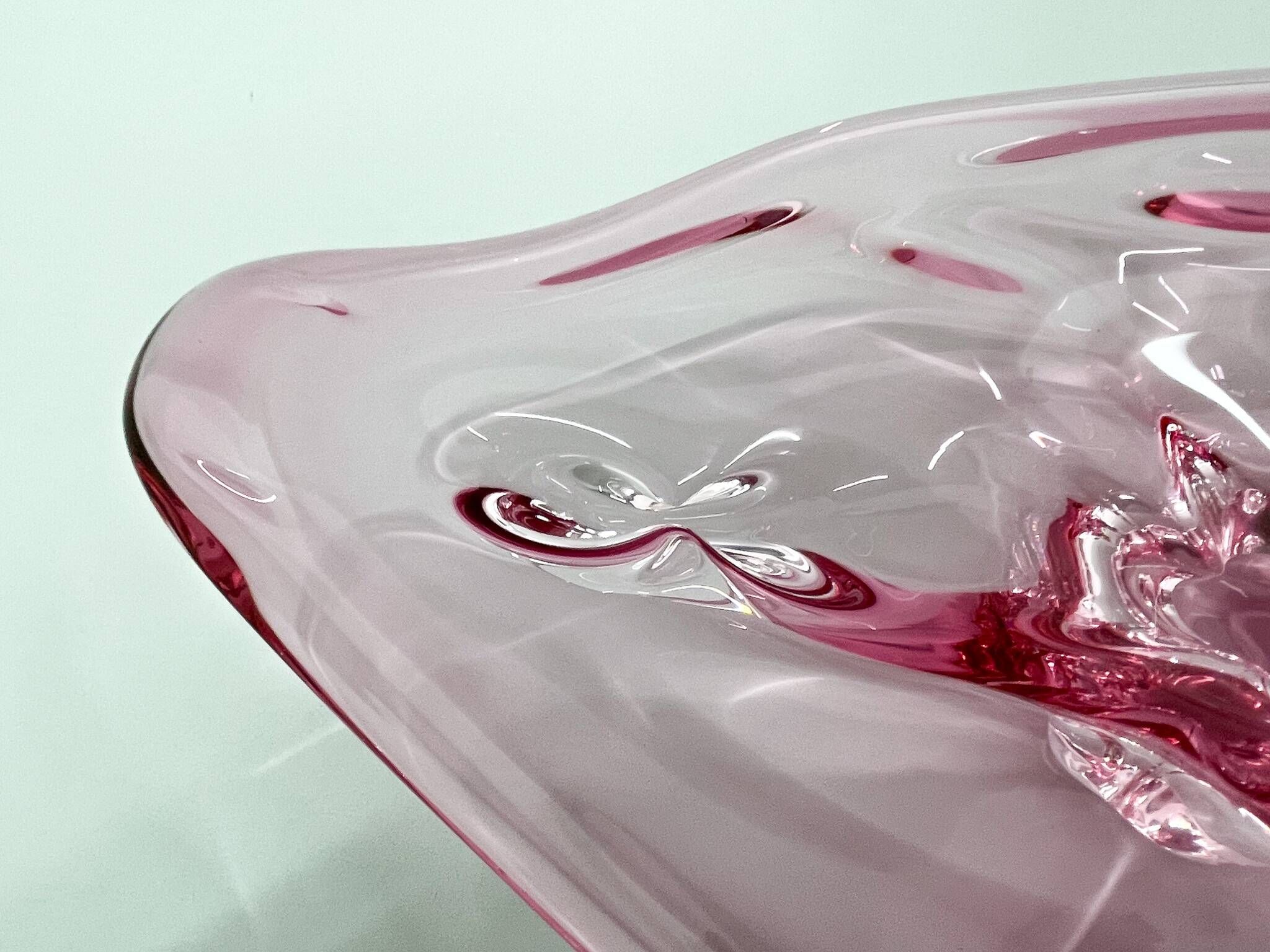 1960s Czech Art Glass Bowl by Josef Hospodka for Chribska Glassworks