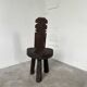Brutalist stool with African influence