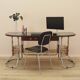 Mahogany desk, Italian design, 1980s, made in Italy