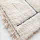 Moroccan Berber carpet Beni Ouarain ecru with black graphic patterns engraved 294x199cm