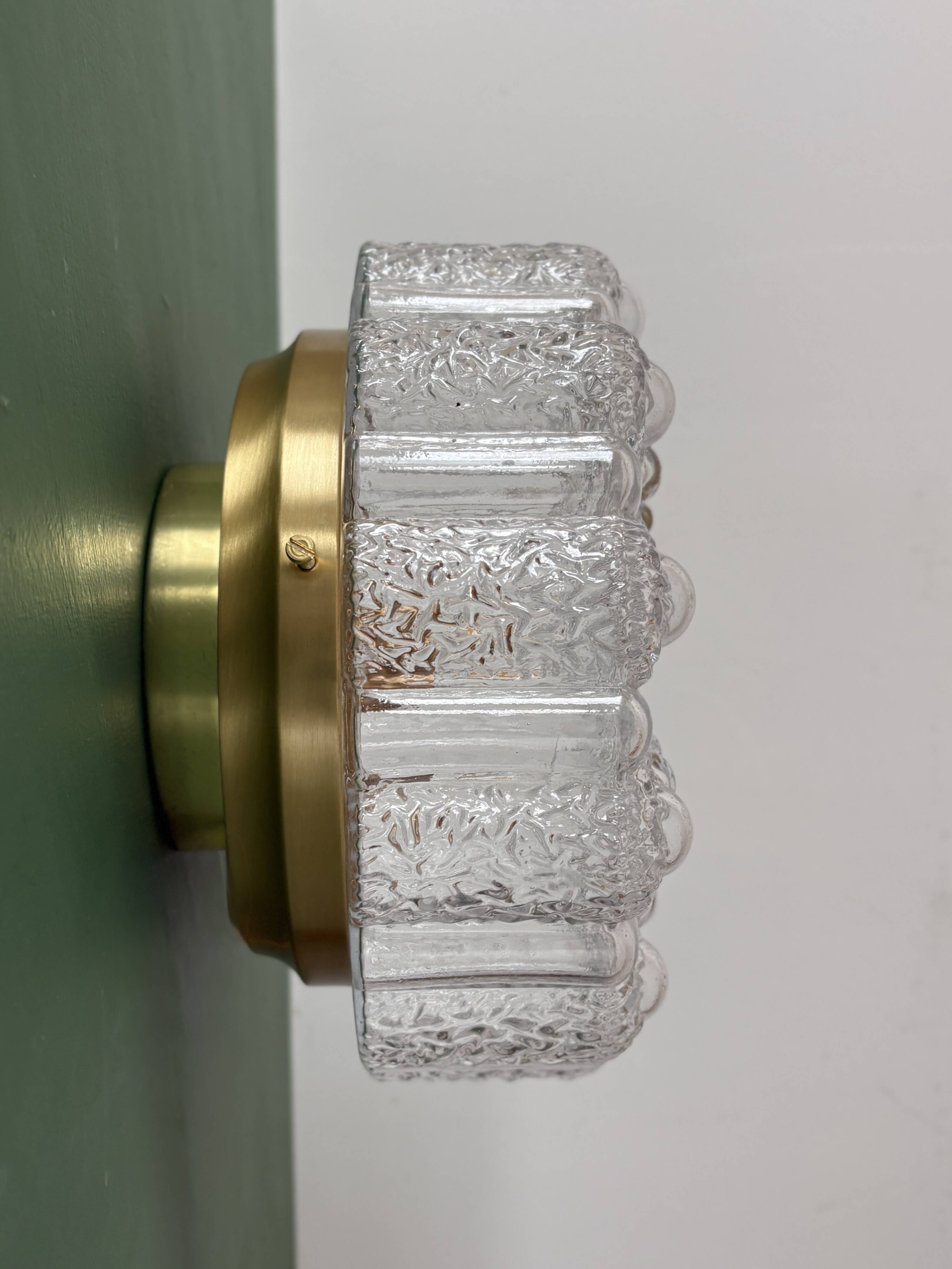 Vintage glass moulded globe wall/ceiling light.
