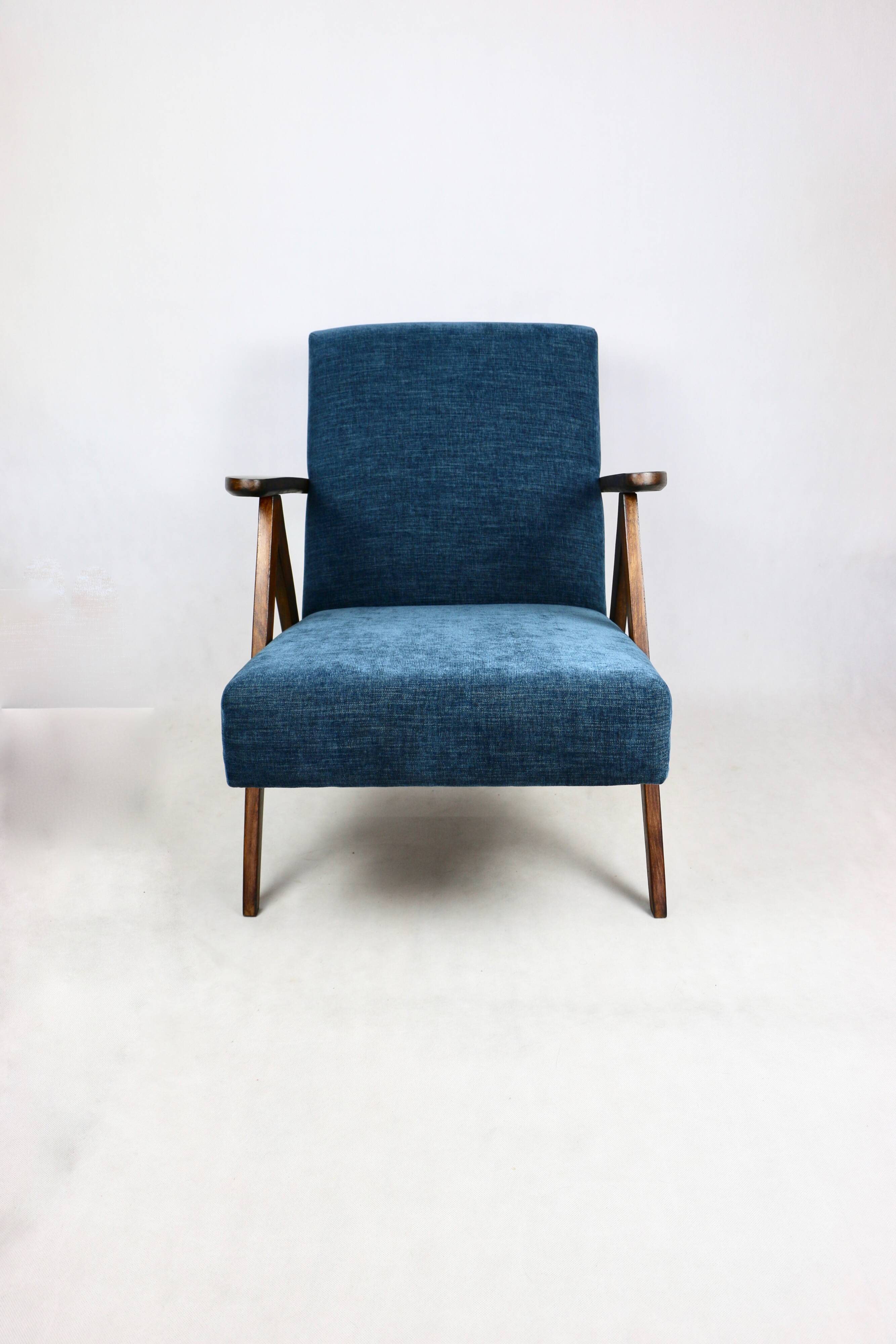 Vintage classic armchair like VAR grey - blue jeans