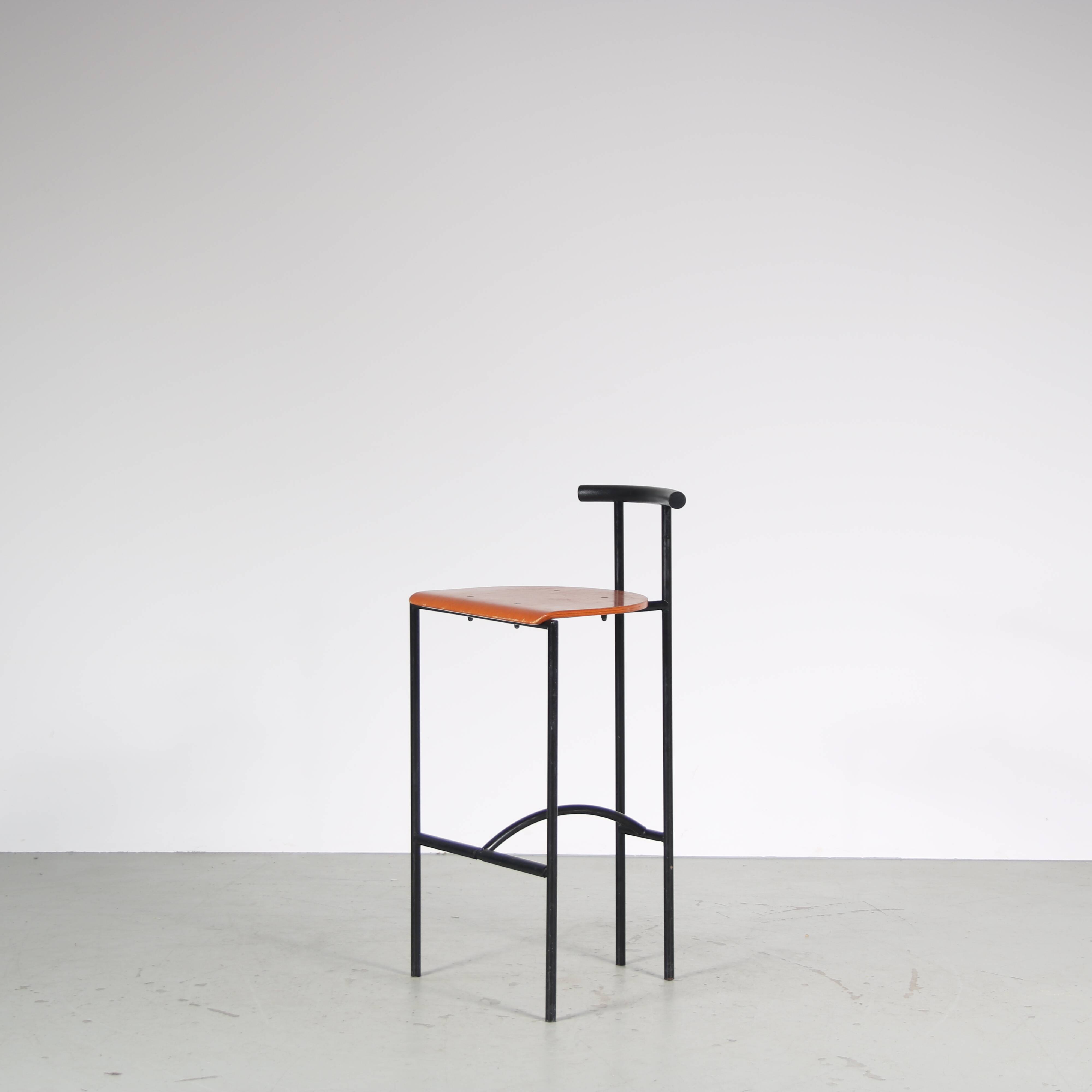 1980s “Tokyo” Bar stool by Rodney Kinsman for Bieffeplast, Italy