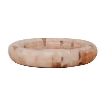 Mid-century pine belgium wooden bowl