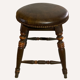Tabouret de bar en orme bas tudor antique victorien, angleterre ca 1900