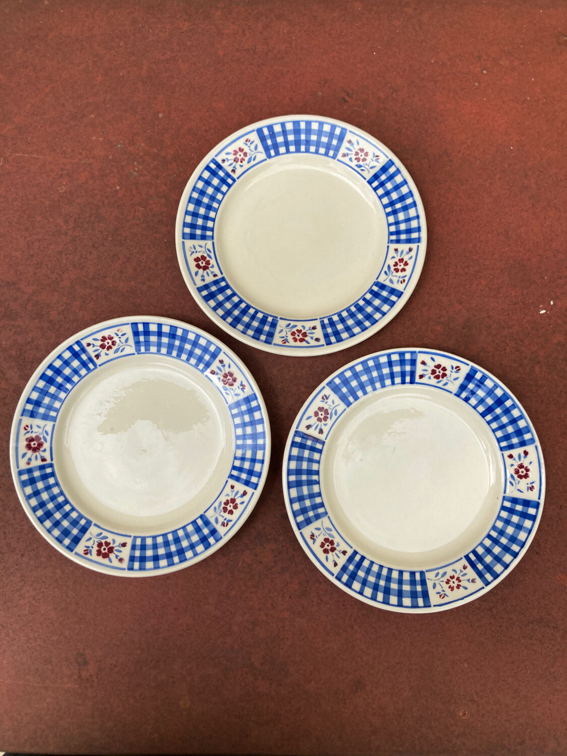 Three Digoin Gerardmer dessert plates