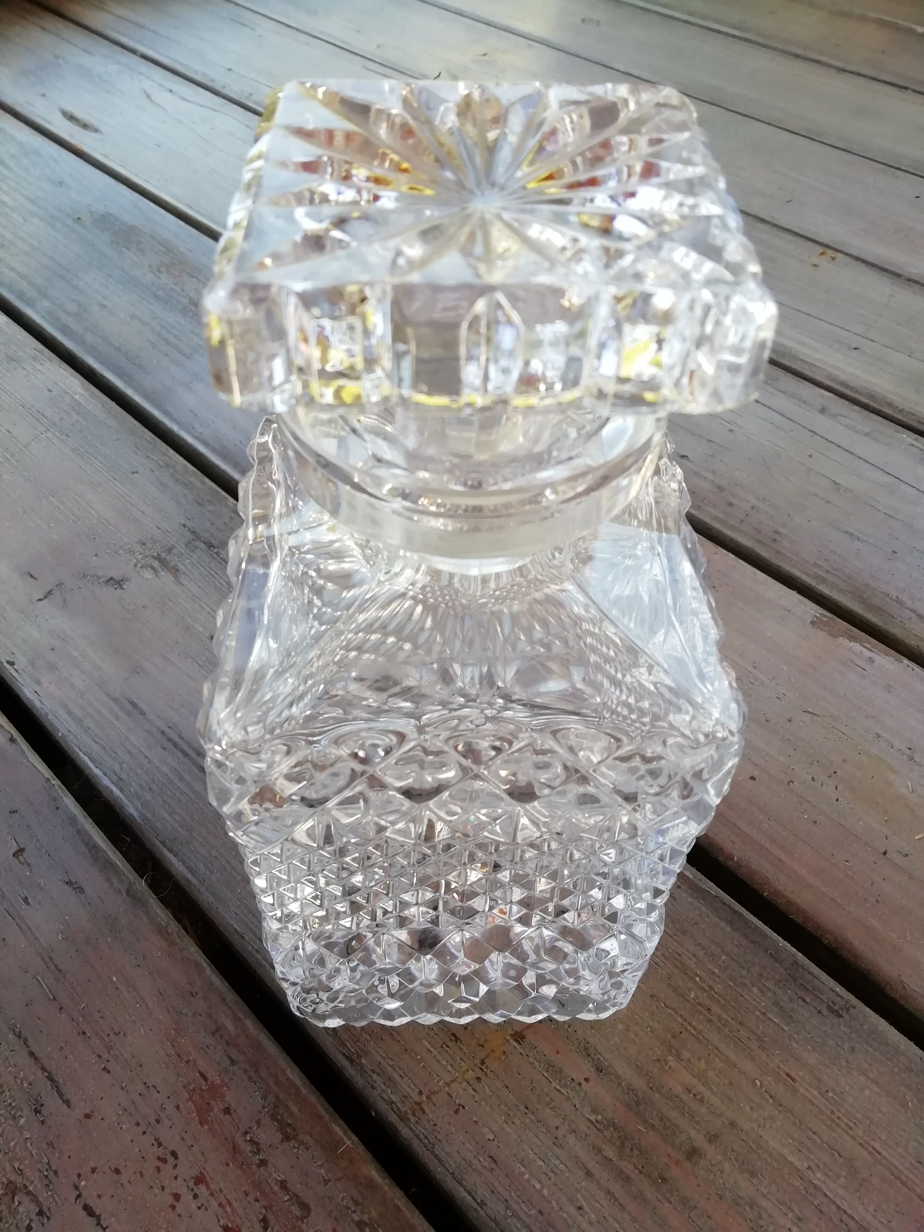 Cut crystal wisky carafe