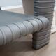 Fauteuil Marzio Cecchi en cuir côtelé et coussins en duvet d'oie années 1970