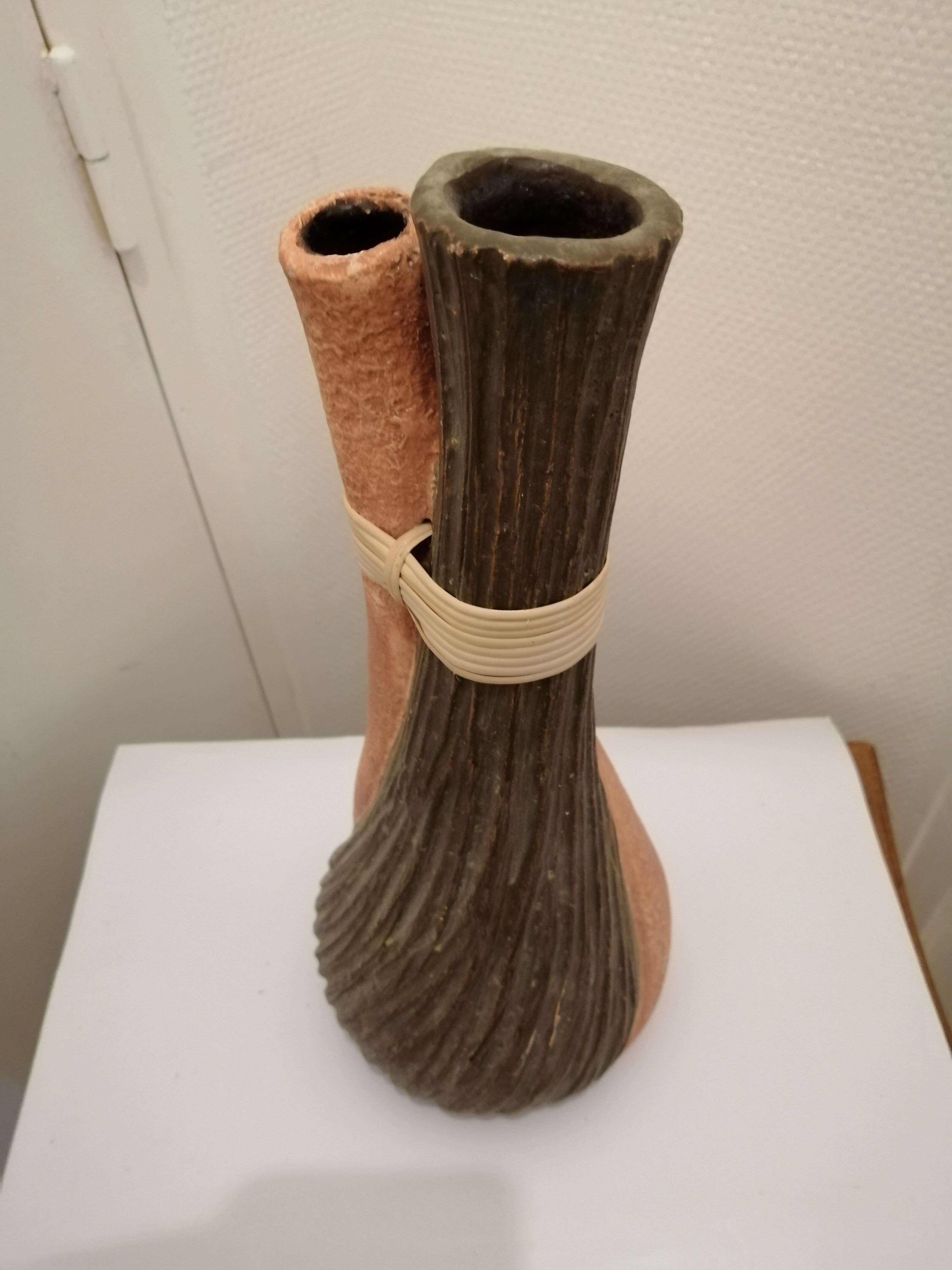 Vase medium double en ceramique 2 couleurs