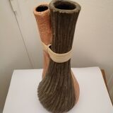 Double medium vase in ceramic 2 colors