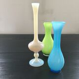 Trio of opaline vases