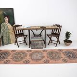 3x11 Dark Salmon Turkish Runner Rug, 85x336Cm SK 5476