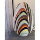 Contemporary Murano-Style White Egg Lamp with Multicoloured Reeds