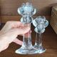 Pair of Swedish glass candlesticks by Staffan Gellerstedt for Pukeberg 1970s