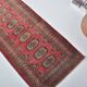 Tapis de couloir turc en laine rouge