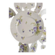 Set of 12 dessert plates in Limoges porcelain GDA France – floral design