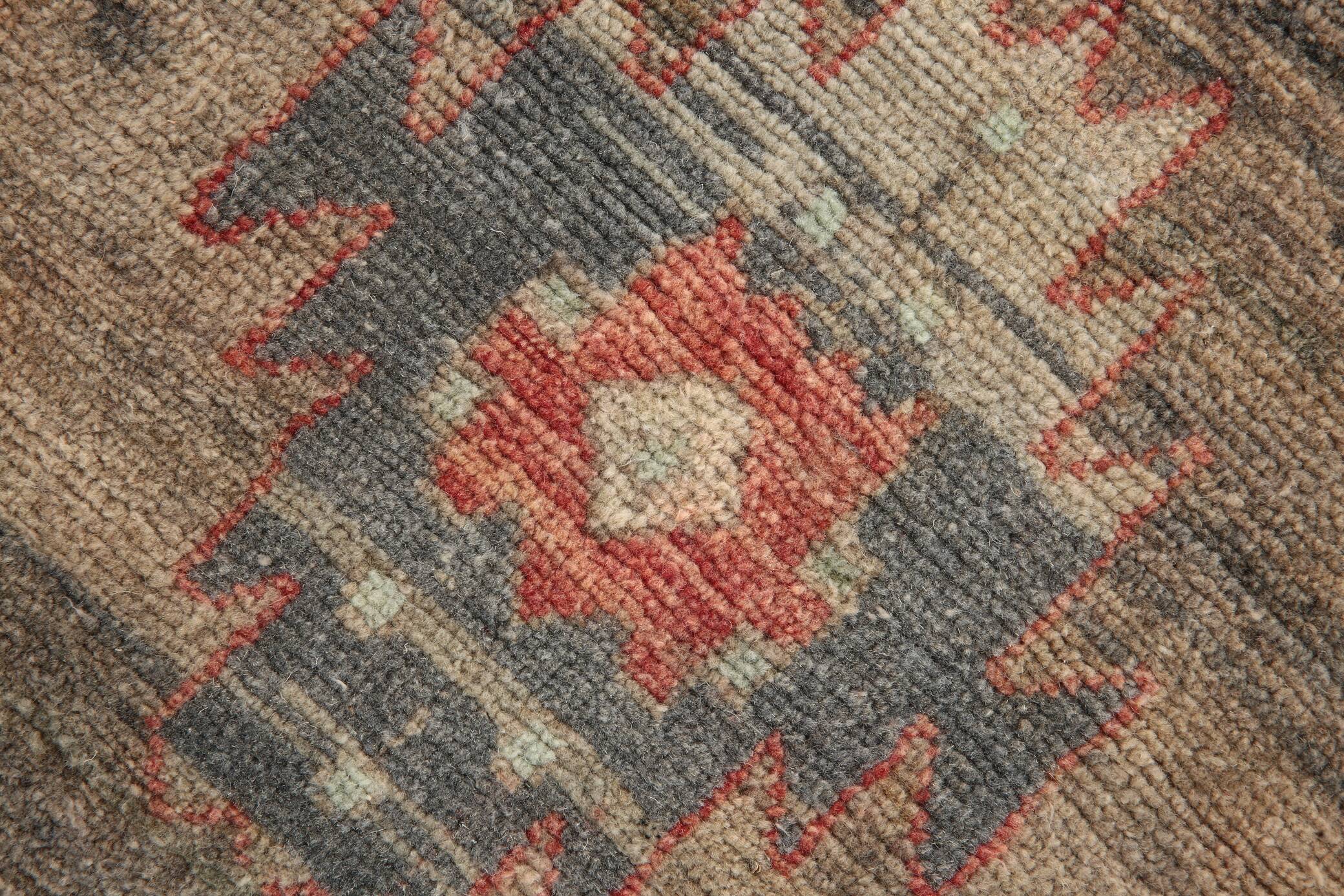 Red & Brown Vintage Persian Runner Rug, 81x317Cm