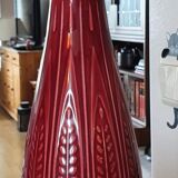 Scandinavian red ceramic vase by gunnar nylund for rorstrand - 1960
