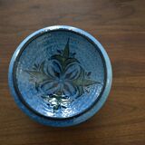Blue ceramic cup with Corsica Pigna pattern