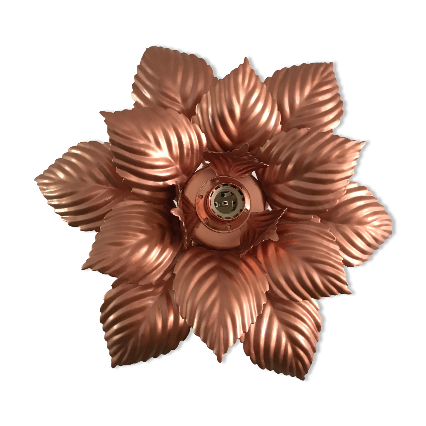 Applique vintage fleur Masca revisitée en or rose