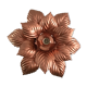 Applique vintage fleur Masca revisitée en or rose