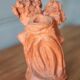 Sculpture signed Doloire, terracotta sculpture with 3 faces, candlestick sculpture, collection, interior decoration.
