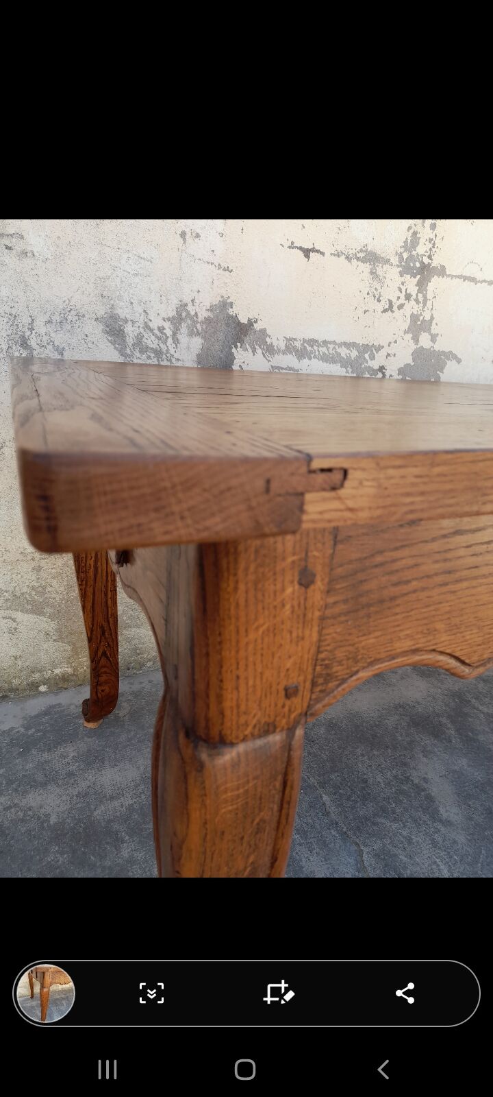 Old oak farm table - 2m30