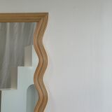Zigzag rattan foot mirror H:182cm