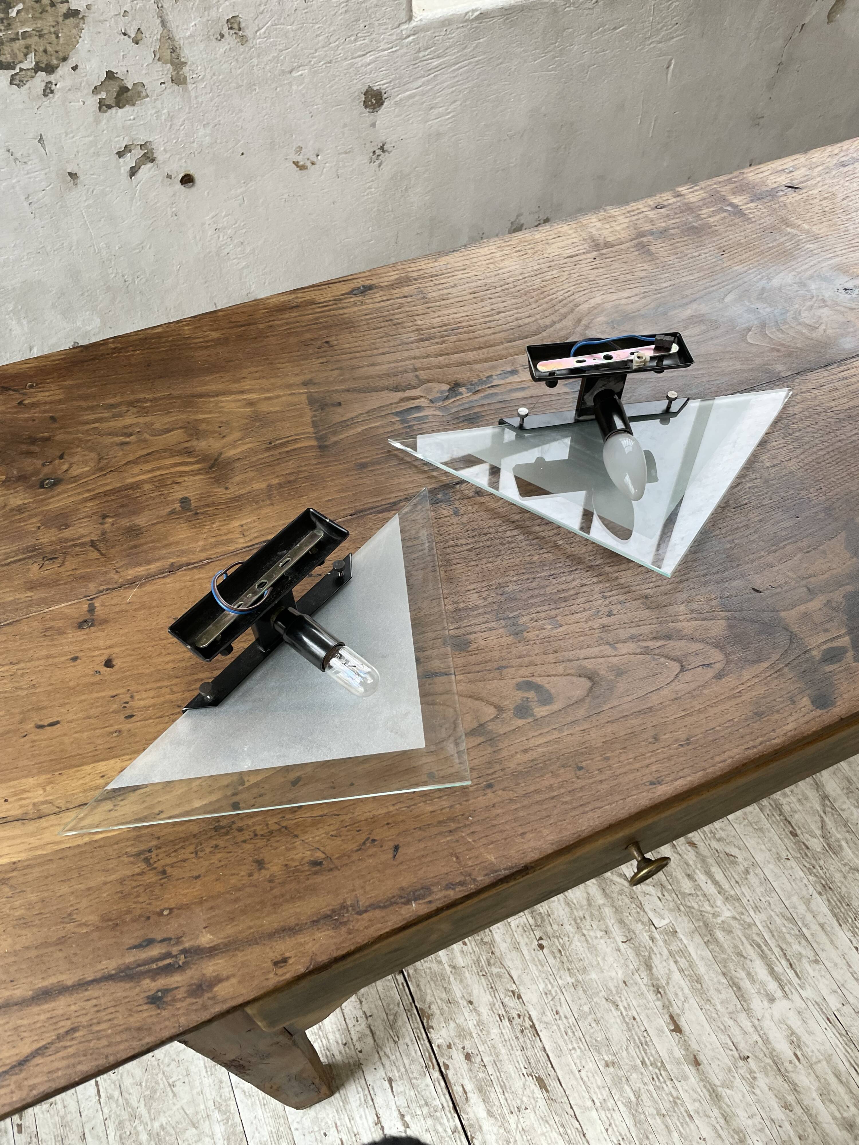 Pair of 80s wall lights