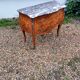 Commode ancienne marqueterie plateau marbre style louis xv