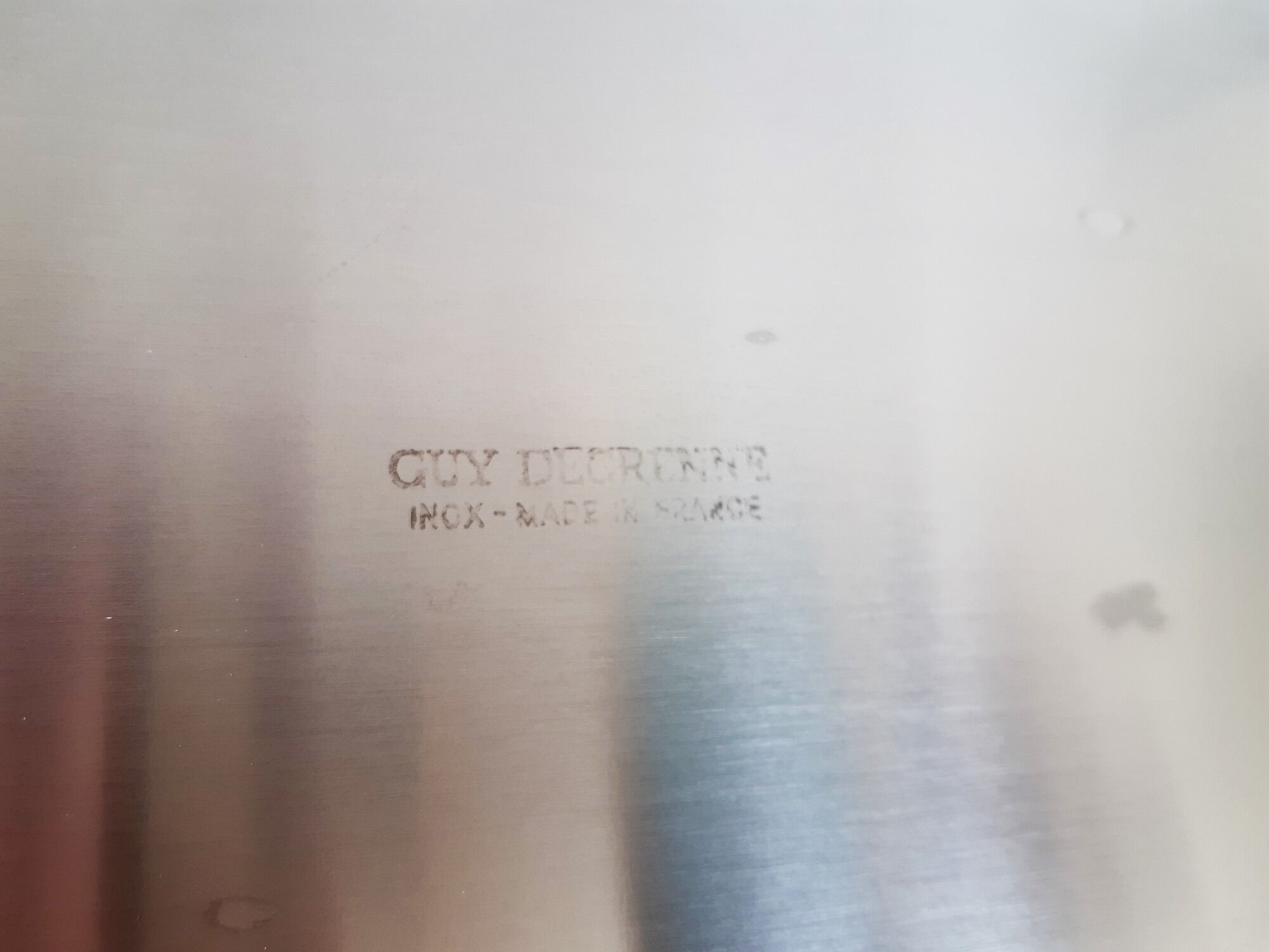 Vintage stainless steel fish dish, Guy Degrenne , with cutlery