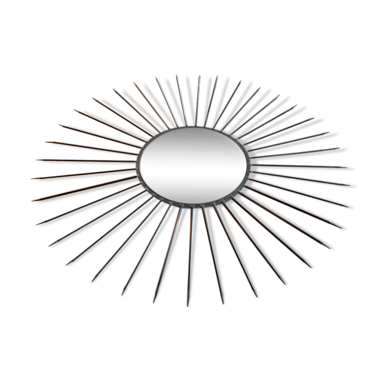 Former witch diameter 73cm wrought iron mirror