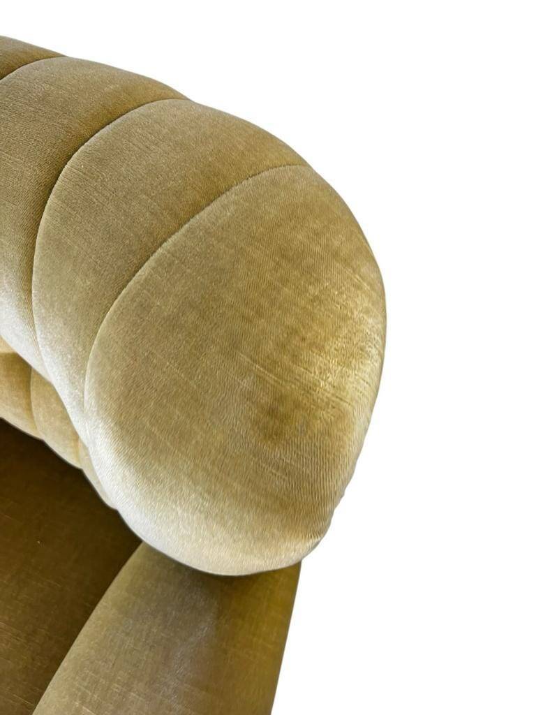 Set de 2 fauteuils vintage verts avec franges