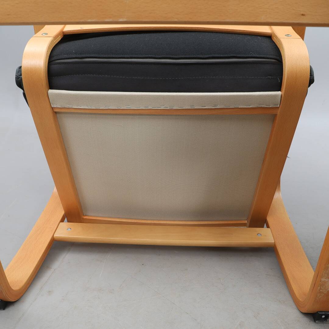 Noboru Nakamura for IKEA — “Points” Armchairs (Pair) — Birch & Leather