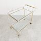 Brass and lucite drinks trolley, 1970s