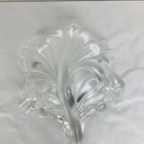 Vintage glass leaf salad bowl or fruit bowl