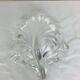 Vintage glass leaf salad bowl or fruit bowl