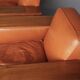 Paire de fauteuils Art Déco en cuir. Années 40.