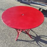 Table de jardin en fer riveté 111 cm de diamètre