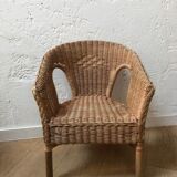 Child rattan armchair