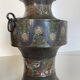 Pair of antique cloisonné bronze vases, China or Japan circa 1900-1930.