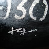 Covered cubist glass pot La Coupole Brasserie Paris 1930 signed Riecke