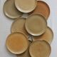 9 vintage stoneware dessert plates