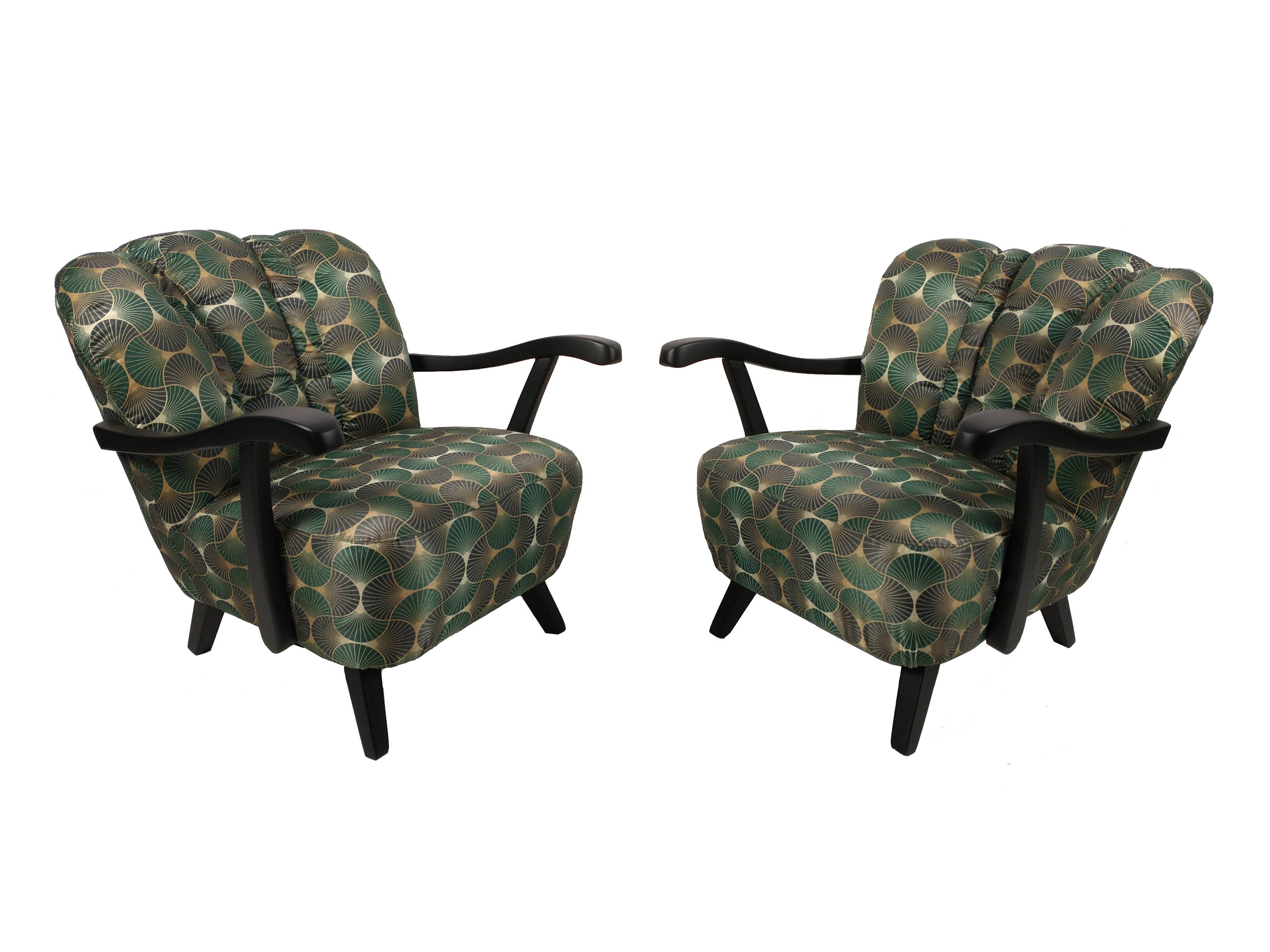 Art Deco Armchairs, 1950s, Set of 2
