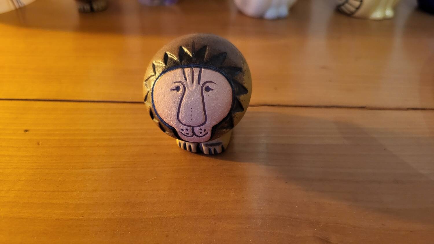 Mini Lion in ceramic by Lisa Larson, Gustavsberg Studio.