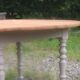 Table de ferme ronde à volets en bois massif – Ø 130 cm