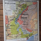 Old school map "Le Massif Central" No.2 Hatier